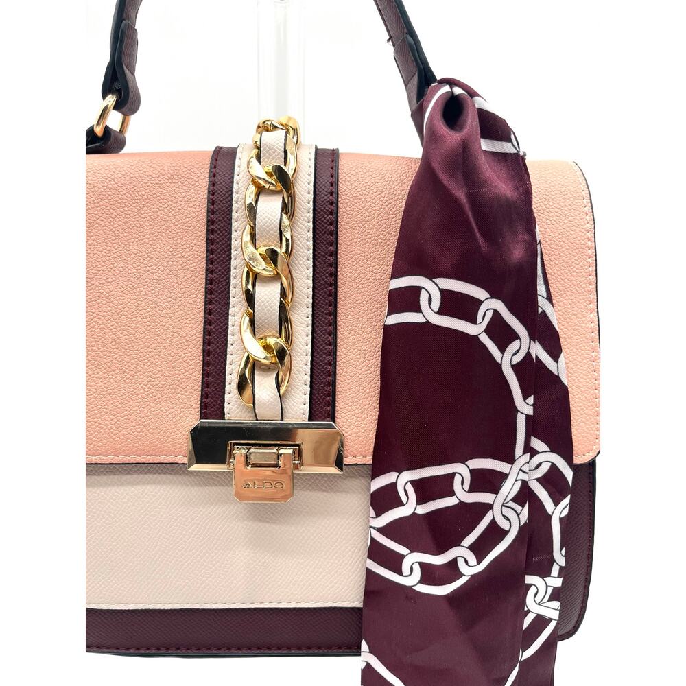 Aldo Anniebrook Chain Colorblock Purse with Scarf - Picture 3 of 10